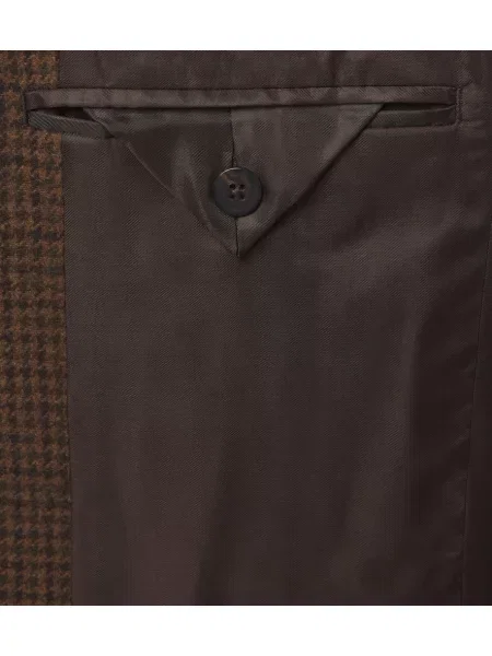 Marynarka Polo Ralph Lauren wełniana w kratę brązowa