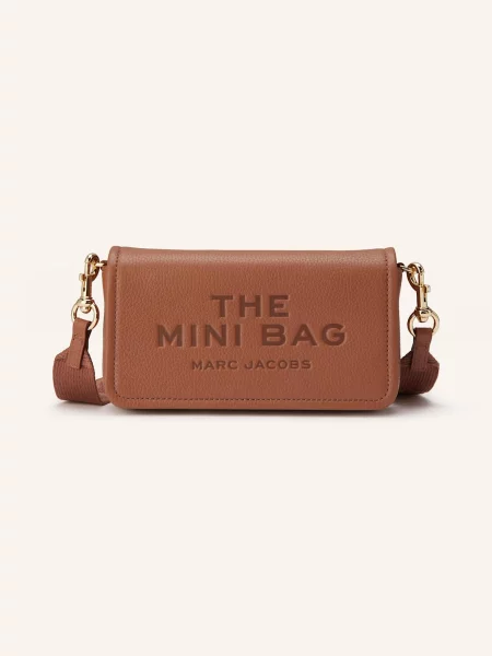 MARC JACOBS torebka crossbody skórzana THE MINI BAG brązowa