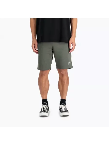 Spodenki Alpha Industries Basic Small Logo II dark olive zielone
