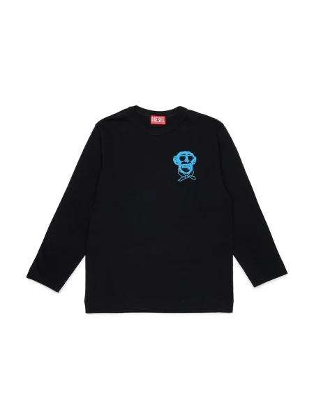 Tricou cu mânecă lungă copii Diesel negru