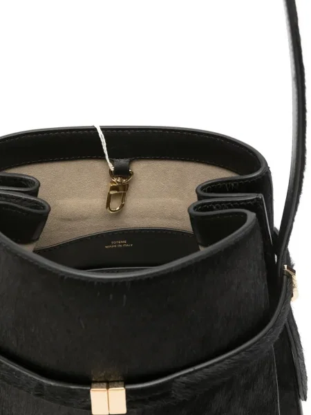 Geantă bucket Toteme din piele negru