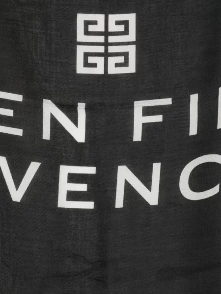 Raštuotas šalikas Givenchy juoda