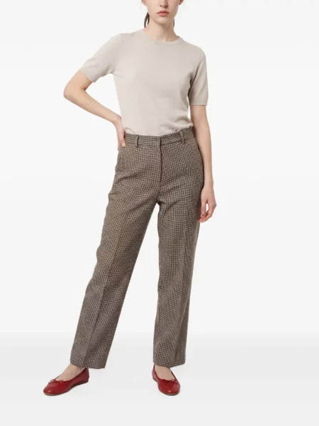 Pantaloni Brunello Cucinelli cu model pepito maro
