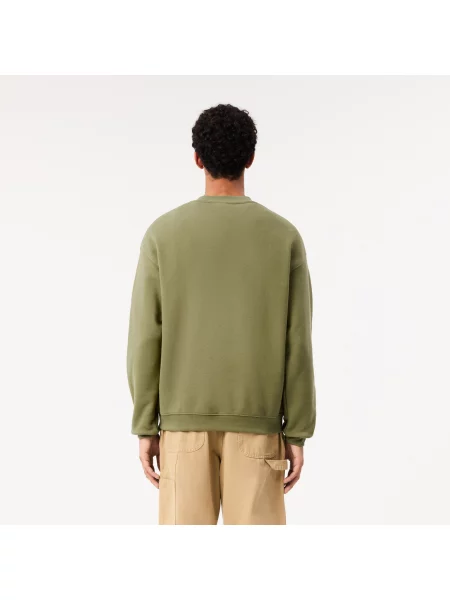 Lacoste Luźna Bluza Z Grafiką zielona