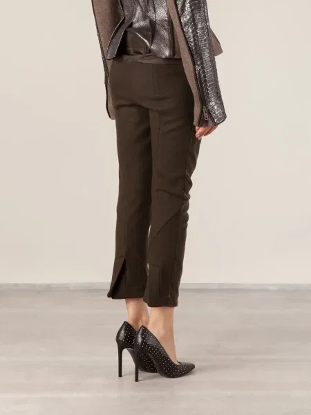Cropp pantaloni Haider Ackermann din velur maro