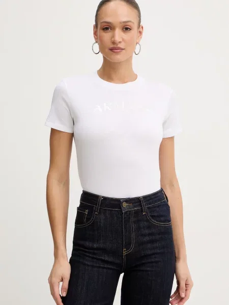 Armani Exchange tricou din alb