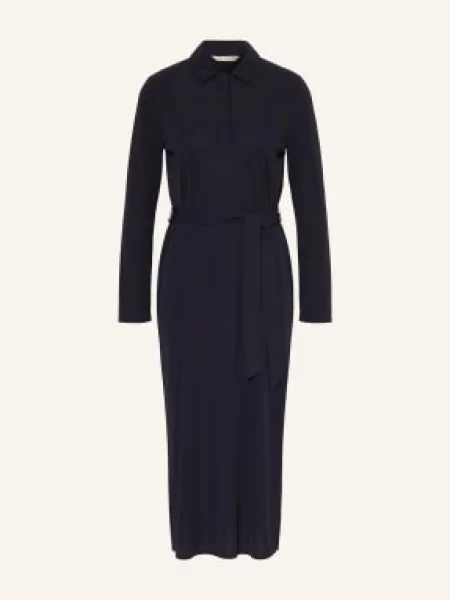 Mm By Max Mara Košilové Šaty Fragola Z Džerzeje S Plisováním tmavě modrá
