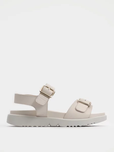 Шкіряні босоніжки Respect бежеві