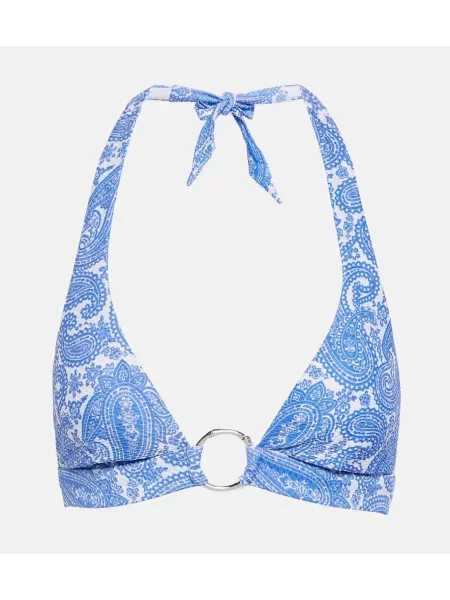 Bikini Heidi Klein z dekoltem halter niebieski