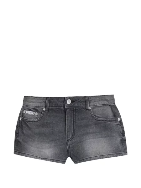 Stras pantaloni scurți din denim Juicy Couture negru