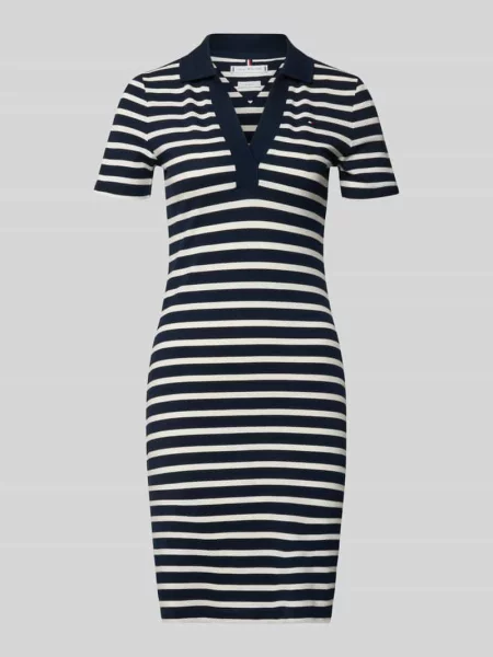 Dopasowana sukienka polo z mieszanki bawełny Tommy Hilfiger