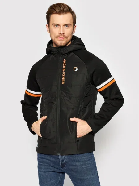 Jack&Jones Geacă Logan Hybrid Negru Regular Fit