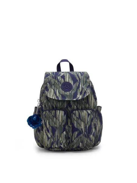 KIPLING Rucsac City Pocket S albastru închis / kaki / murdar alb