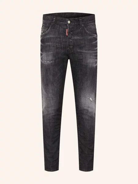 Jeansy Skater Slim Fit schwarz czarne
