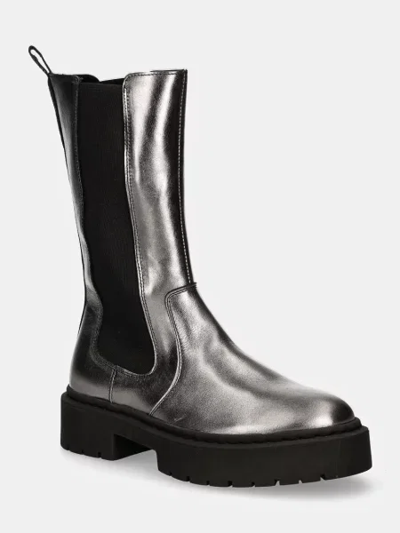 Боти Steve Madden Ginny с равна подметка сребристо