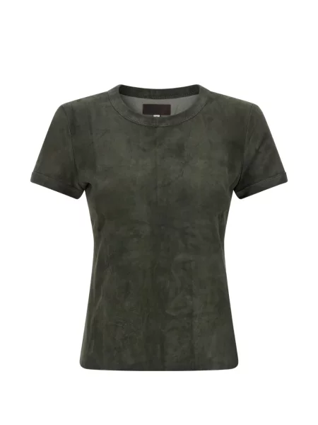 Tricou Stouls din piele de căprioară gri