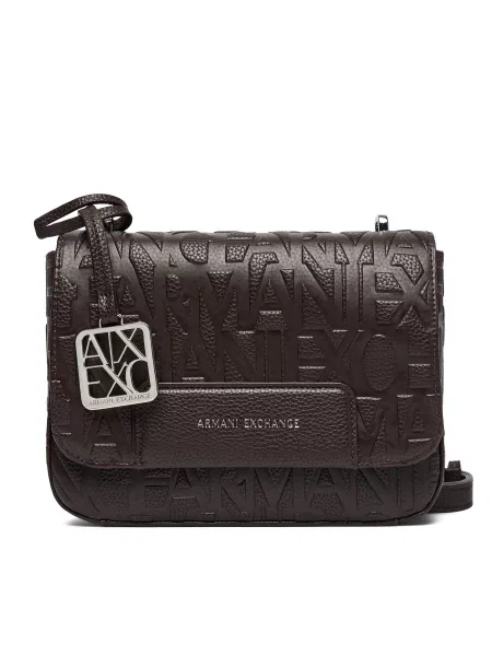 Kabelka Armani Exchange Tmavo hnedá