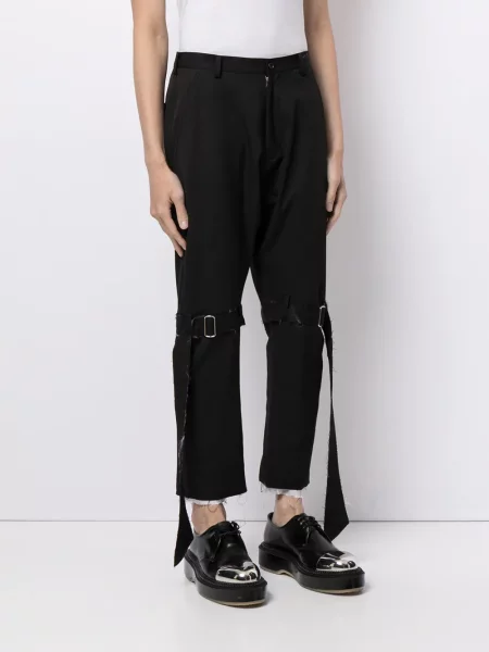 Spodnie Sulvam na sprzączkę czarne