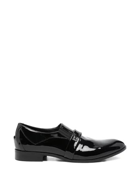 Pantofi loafer Carlo Pignatelli din piele cu bretele negru