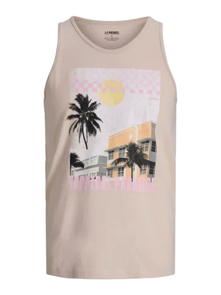 JJ Rebel Tricou JREBMASON crem / galben deschis / portocaliu caisă negru