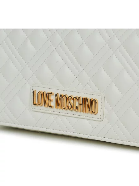 Geanta crossbody Love Moschino alb