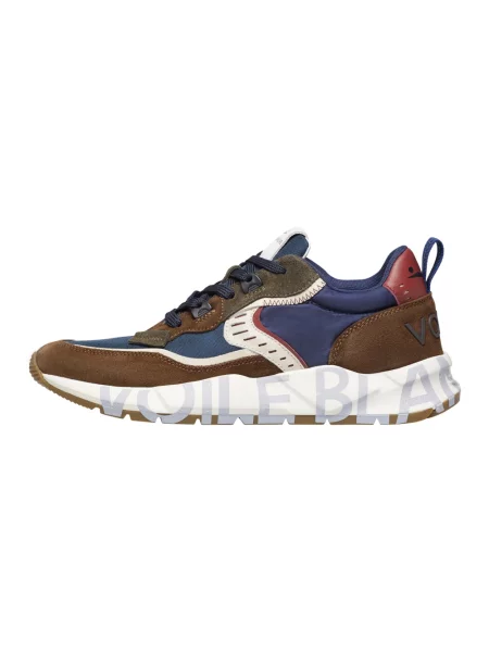 Sneakersy Voile Blanche skórzane brązowe