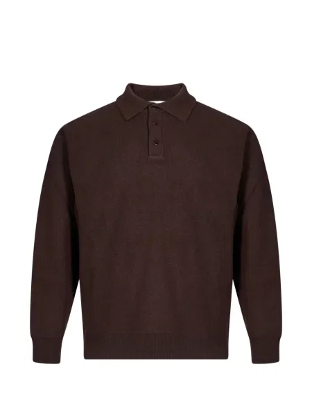 Lung tricou polo Manifatture Del Nord maro