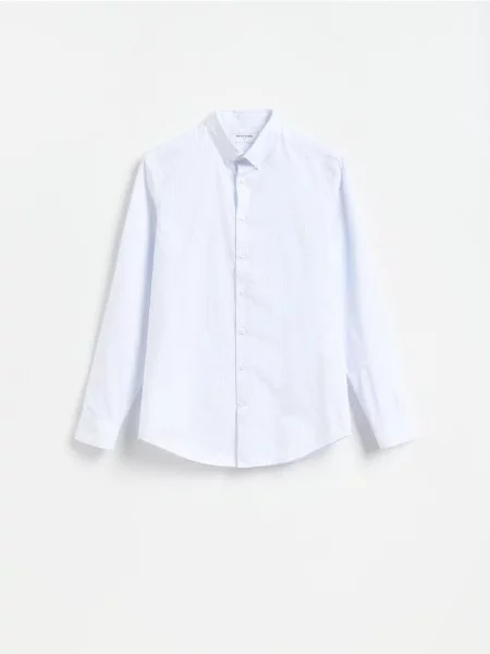 Reserved Cămașă slim fit din egiptean albastru-pal albastru