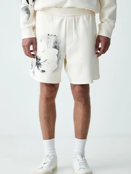 Armani Exchange pantaloni scurți de trening pentru bărbați cu bej