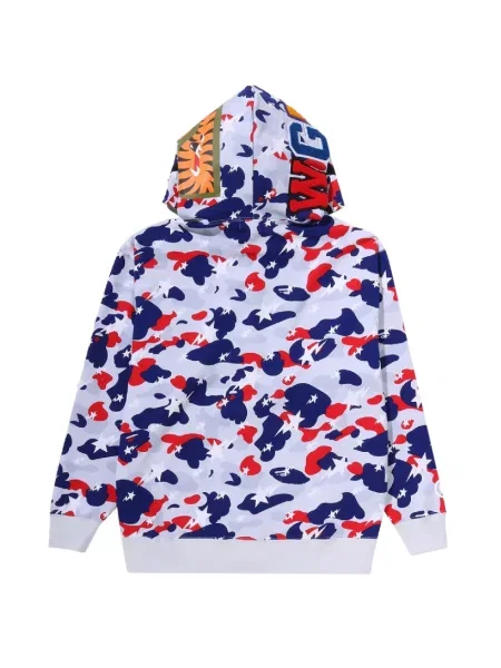 Hanorac cu glugă A Bathing Ape® cu model camuflaj alb