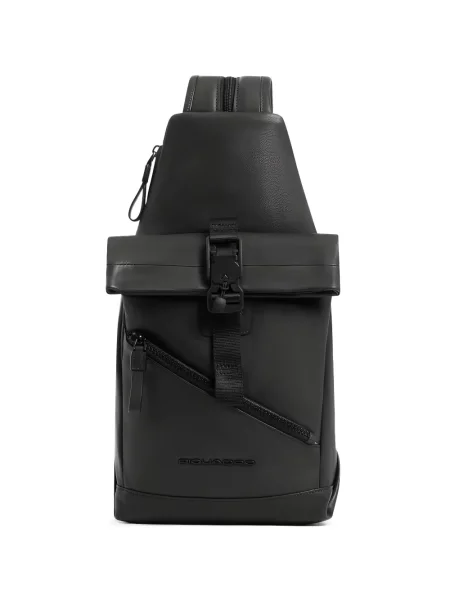Geantă Piquadro din piele negru