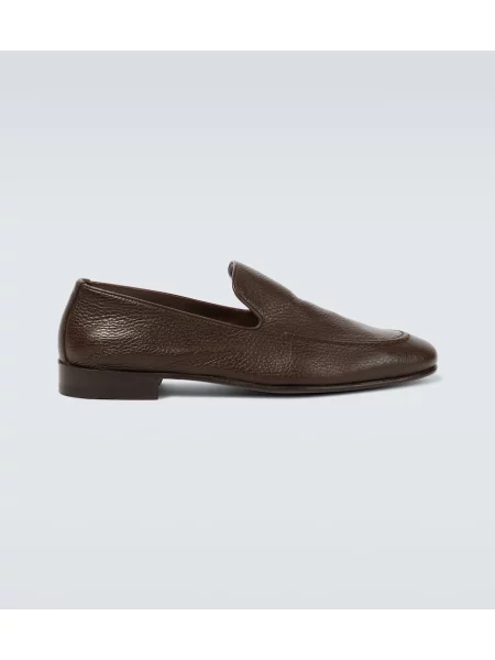 Pantofi loafer Manolo Blahnik din piele maro