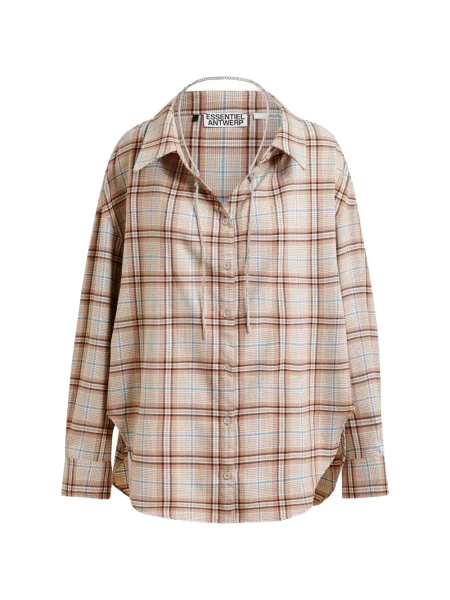 Kryształ górski koszula Essentiel Antwerp w kratkę na ramiączkach