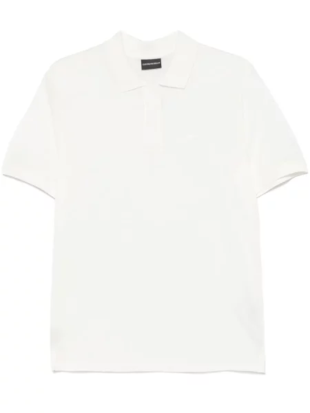Polo Emporio Armani cu broderie alb