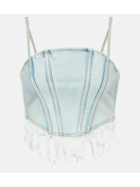 Сутиен Alessandra Rich с протрити краища синьо