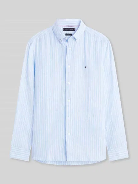 Koszula casualowa o kroju regular fit z czystego lnu Tommy Hilfiger niebieska