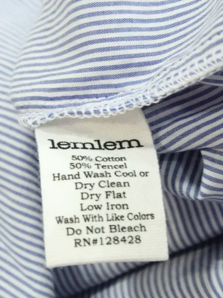 Bluză Lemlem cu broderie cu dungi albastru