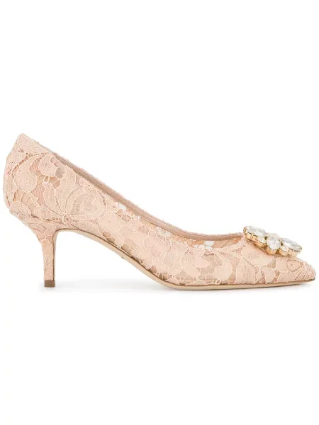 Pantofi cu toc Dolce & Gabbana din dantelă