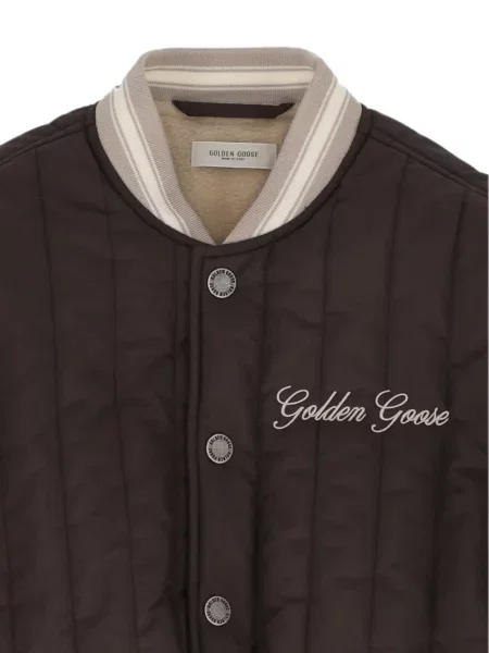 Kurtka bomber dziecięcy Golden Goose brązowy
