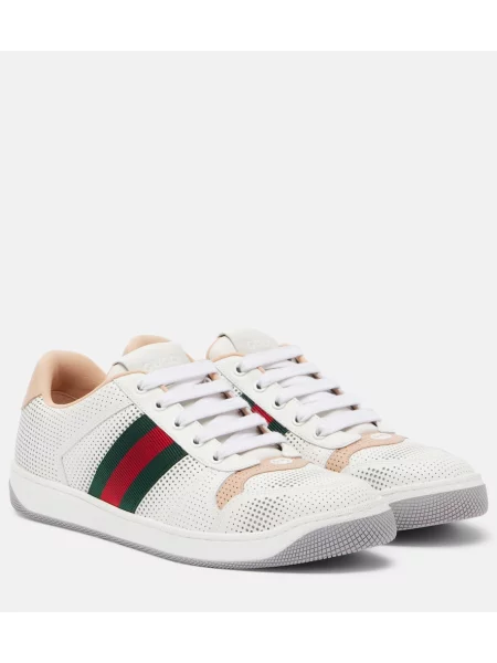 Sneakerși Gucci Screener din piele alb