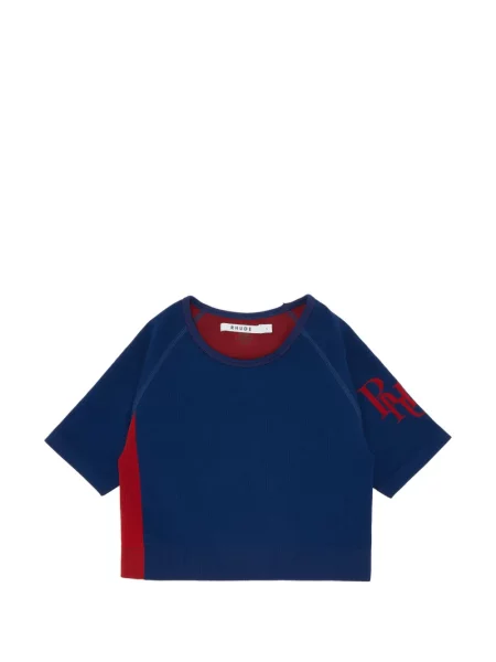 Decupat top Rhude cu imagine albastru