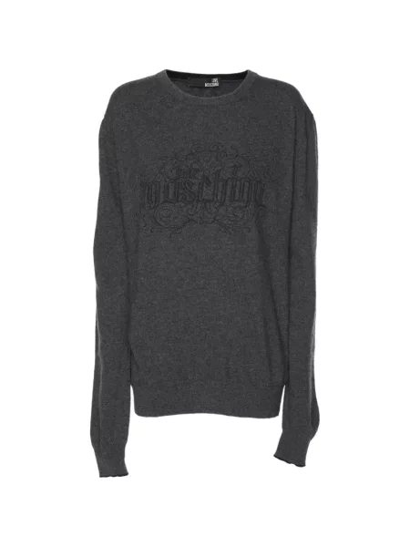 Pulover Love Moschino cu imagine gri
