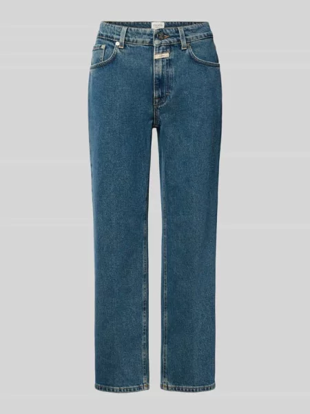 Jeansy cropped z detalem z logo Model MILO' Closed niebieskie