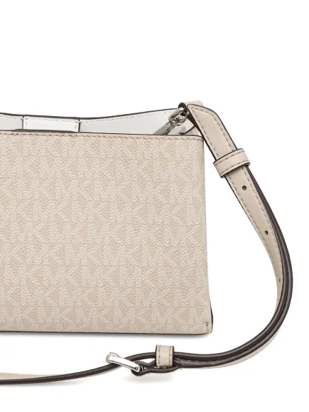 Top Michael Michael Kors din piele cu bretele cu șireturi roz