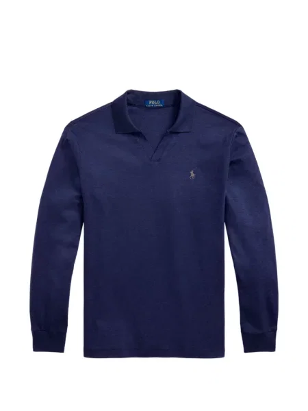 Tricou polo Polo Ralph Lauren cu glugă cu blană cu broderie roșu