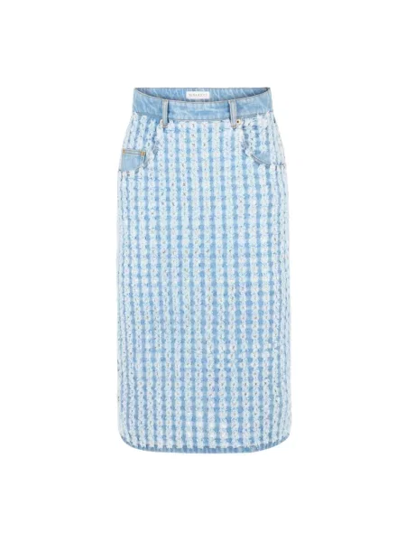 Spódnica midi Nina Ricci do kolan niebieska