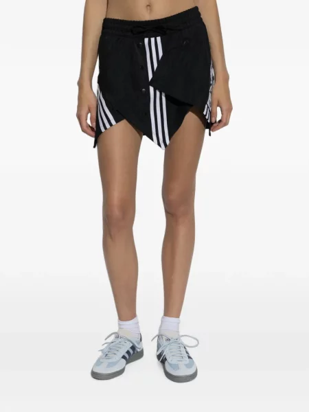 Vestă Adidas alergare cu dungi tricotate albastru