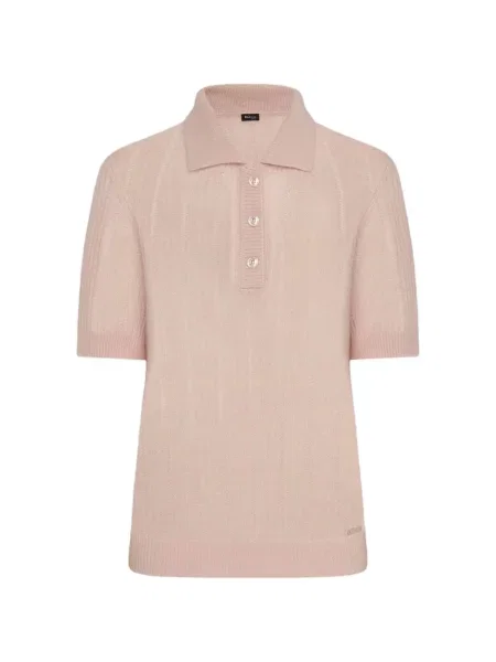 Scurt tricou polo Kiton roz