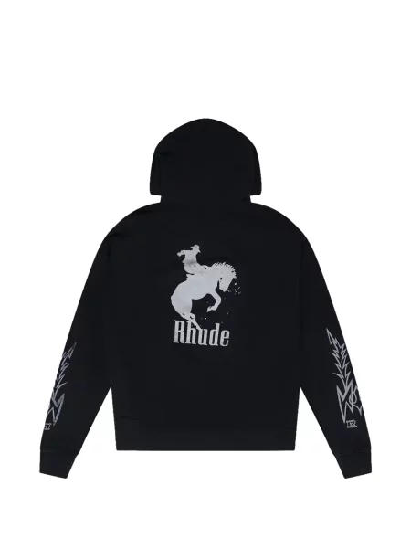 Hanorac cu glugă Rhude cu imagine negru
