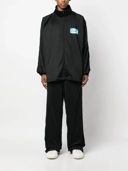 Raštuotos plačiakojis kelnės Vetements juoda